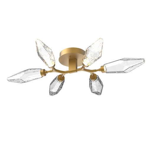 Rock Crystal LED Flush Mount in Gilded Brass (404|CLB0050-01-GB-CC-L1)