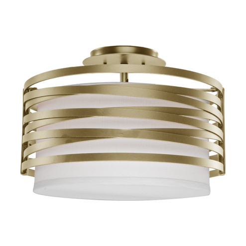 Tempest Two Light Semi-Flush Mount in Gilded Brass (404|CLB0013-14-GB-SH-E2)