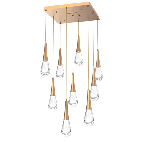 Raindrop LED Pendant in Heritage Brass (404|CHB0078-09-HB-C-C01-L1)