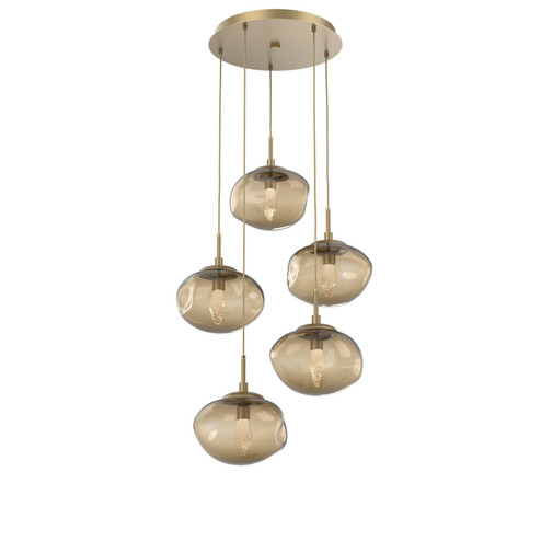 Nova LED Pendant in Gilded Brass (404|CHB0068-05-GB-GB-C01-L3)