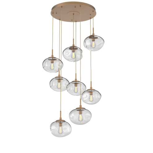 Nova Eight Light Pendant in Novel Brass (404|CHB0064-08-NB-C-C01-E2)