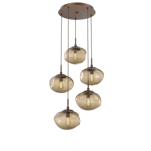 Nebula Five Light Pendant in Burnished Bronze (404|CHB0064-05-BB-B-C01-E2)