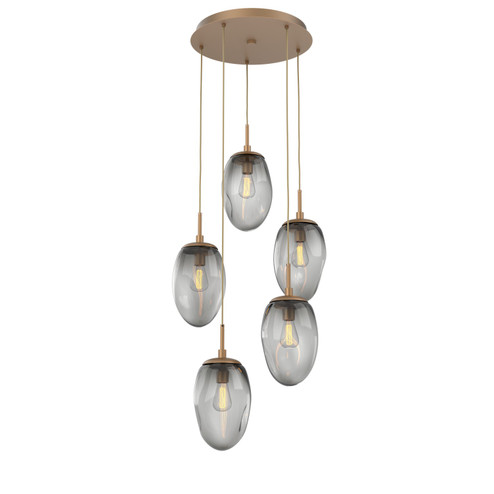 Meteo Five Light Pendant in Novel Brass (404|CHB0063-05-NB-S-C01-E2)