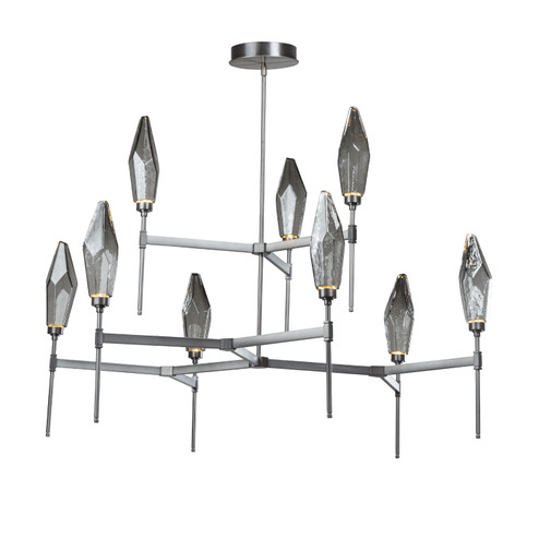 Rock Crystal LED Chandelier in Satin Nickel (404|CHB0050-54-SN-CC-001-L3)