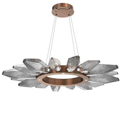 Rock Crystal LED Chandelier in Oil Rubbed Bronze (404|CHB0050-42-RB-CS-CA1-L1)