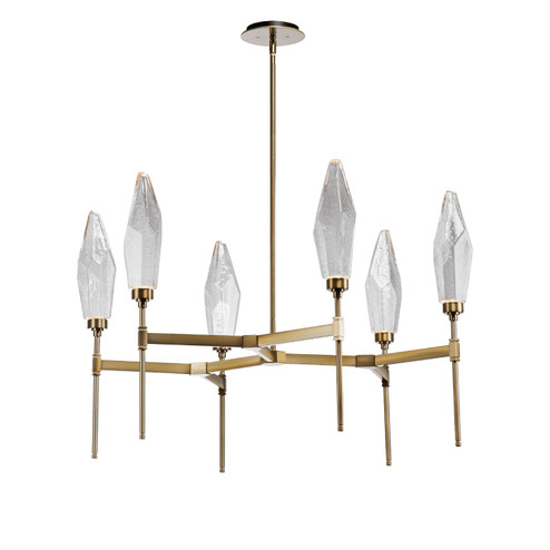 Rock Crystal LED Chandelier in Heritage Brass (404|CHB0050-37-HB-CA-001-L3)