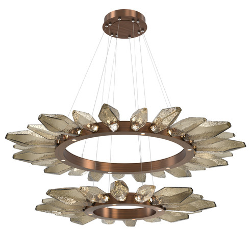 Rock Crystal LED Chandelier in Oil Rubbed Bronze (404|CHB0050-2T-RB-CB-CA1-L3)