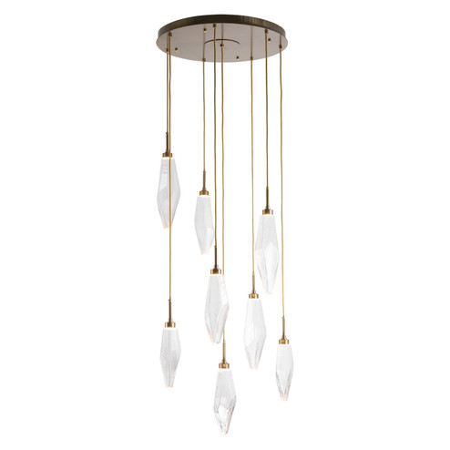 Rock Crystal LED Pendant in Gilded Brass (404|CHB0050-08-GB-CC-C01-L1)