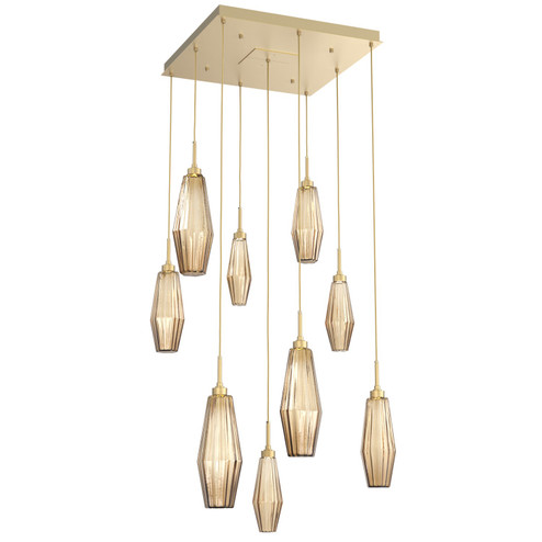 Aalto LED Pendant in Gilded Brass (404|CHB0049-09-GB-RB-C01-L3)