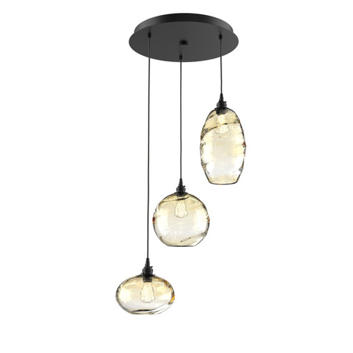 Misto Three Light Pendant in Matte Black (404|CHB0048-03-MB-OA-C01-E2)