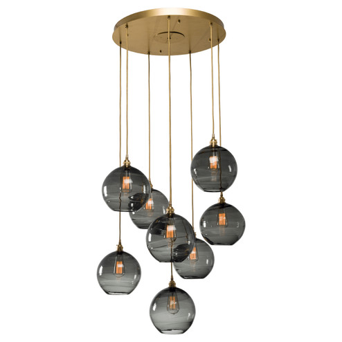 Terra Eight Light Pendant in Gilded Brass (404|CHB0047-08-GB-OB-C01-E2)