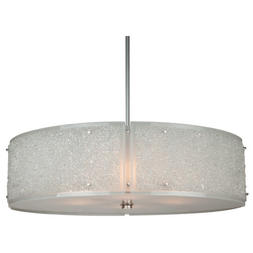 Textured Glass Four Light Chandelier in Matte Black (404|CHB0044-30-MB-IW-001-E2)