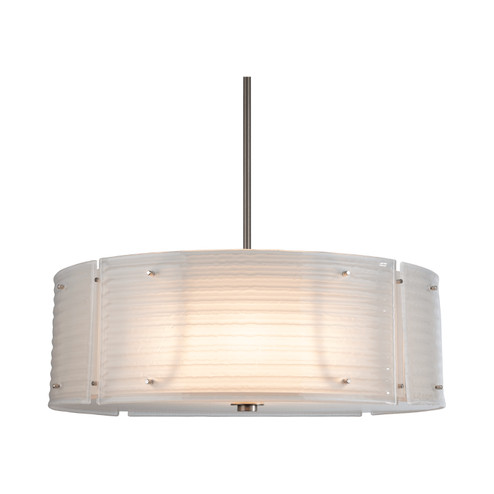 Textured Glass Four Light Chandelier in Classic Silver (404|CHB0044-24-CS-FS-001-E2)