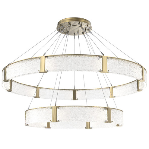 Parallel LED Chandelier in Heritage Brass (404|CHB0042-2D-HB-CR-CA1-L3)