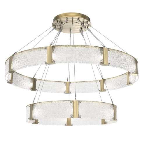 Parallel LED Chandelier in Heritage Brass (404|CHB0042-2C-HB-CR-CA1-L1)
