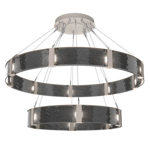 Parallel LED Chandelier in Beige Silver (404|CHB0042-2C-BS-SG-CA1-L1)