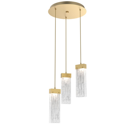 Parallel LED Pendant in Gilded Brass (404|CHB0042-03-GB-CG-C01-L3)