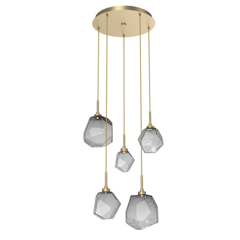 Gem LED Pendant in Gilded Brass (404|CHB0039-05-GB-S-C01-L1)