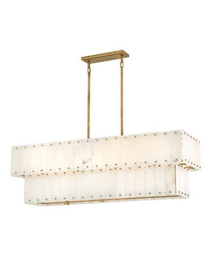 Simone LED Linear Chandelier in Burnished Gold (138|FR47756BNG)