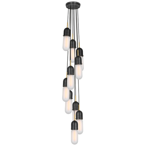 Junio LED Pendant in Bronze and Brass (268|TOB 5646BZ/HAB-FG-10)