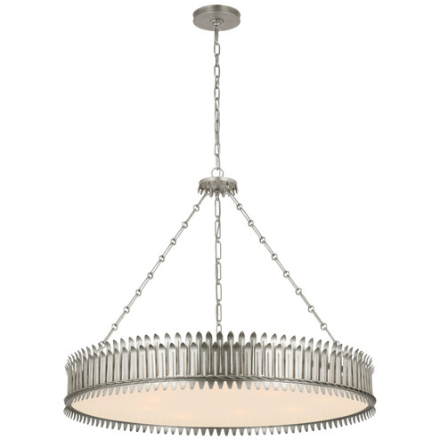 Leslie LED Chandelier in Burnished Silver Leaf (268|SK 5207BSL-FA)