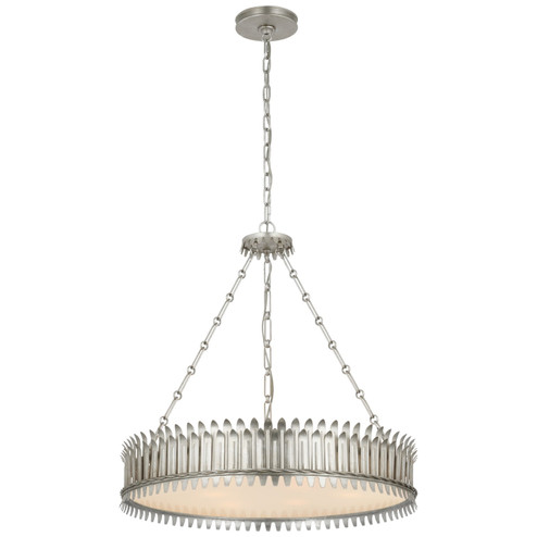 Leslie LED Chandelier in Burnished Silver Leaf (268|SK 5206BSL-FA)