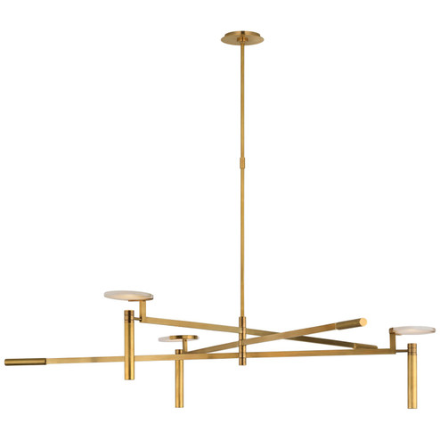 Melange LED Chandelier in Antique-Burnished Brass (268|KW 5603AB-ALB)