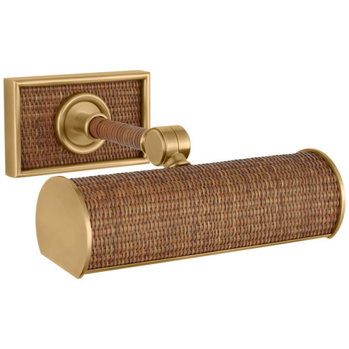 Halwell LED Picture Light in Antique-Burnished Brass and Natural Woven Rattan (268|CHD 2580AB/NRT)