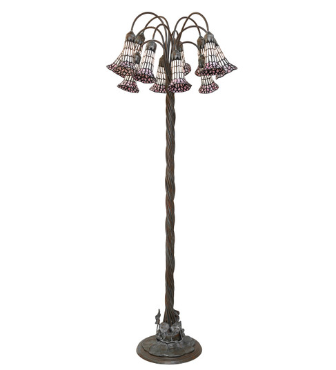 Stained Glass Pond Lily 12 Light Floor Lamp in Bronze (57|262128)