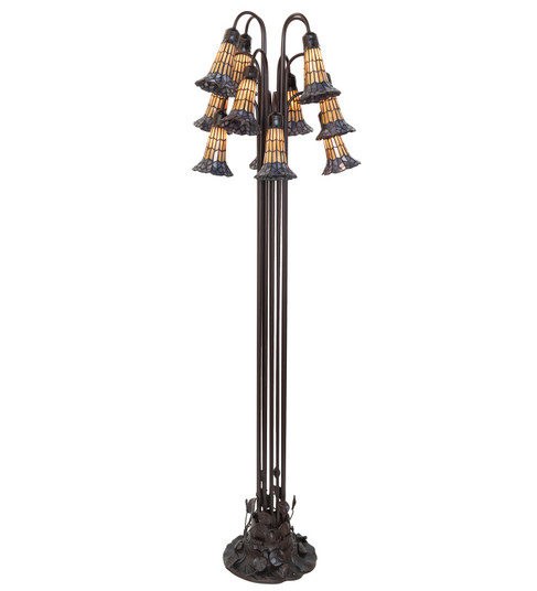 Stained Glass Pond Lily 12 Light Floor Lamp in Bronze (57|251700)