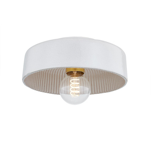 Ray One Light Flush Mount in Aged Brass/ Ceramic Reactive White (428|H778501-AGB/CRW)