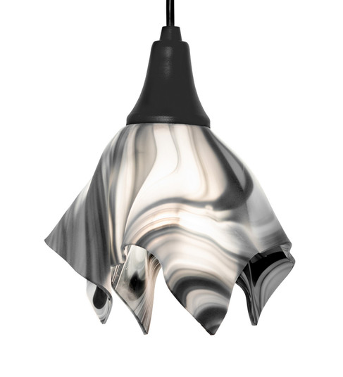 Handkerchief One Light Mini Pendant in Black Metal (57|268336)