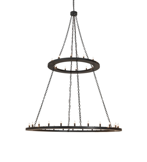 Loxley 36 Light Chandelier in Black Metal (57|264588)