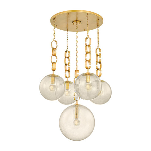 Nessa Five Light Chandelier in Vintage Brass (68|374-38-VB)