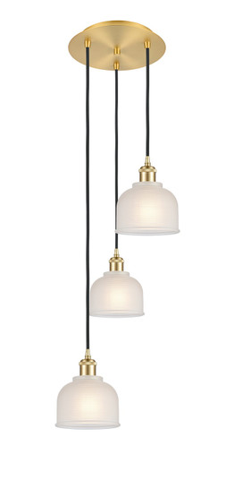 Ballston LED Pendant in Satin Gold (405|113B-3P-SG-G411)