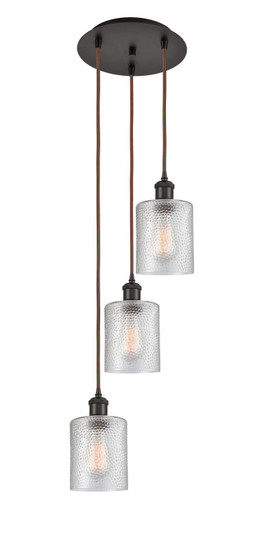 Ballston LED Pendant in Oil Rubbed Bronze (405|113B-3P-OB-G112)