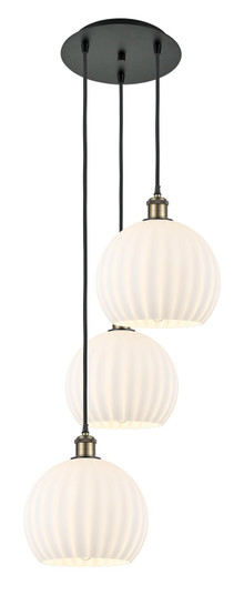 Ballston LED Pendant in Black Antique Brass (405|113B-3P-BAB-G1217-10WV)