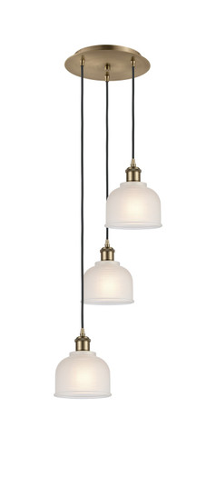 Ballston LED Pendant in Antique Brass (405|113B-3P-AB-G411)