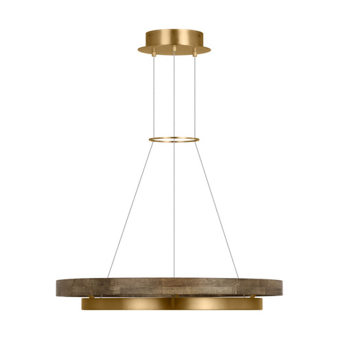 Grace LED Chandelier in Natural Brass/ Weathered Oak (182|700GRC30NBW-LED930)