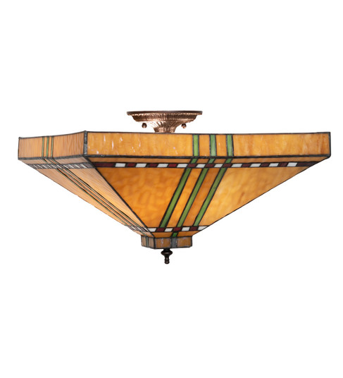 Prairie Corn Three Light Flushmount in Mahogany Bronze (57|135004)