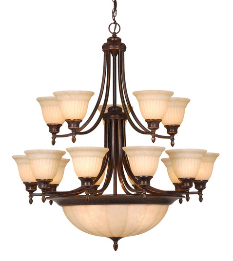 Brussels 20 Light Chandelier in Aztec Bronze (63|CH33320AZ)