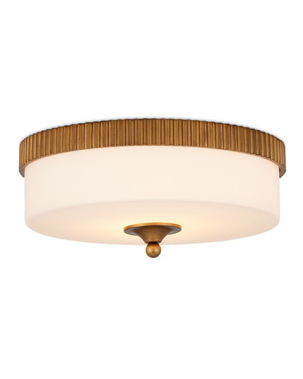 Bryce One Light Flush Mount in Gold/White (142|9999-0074)