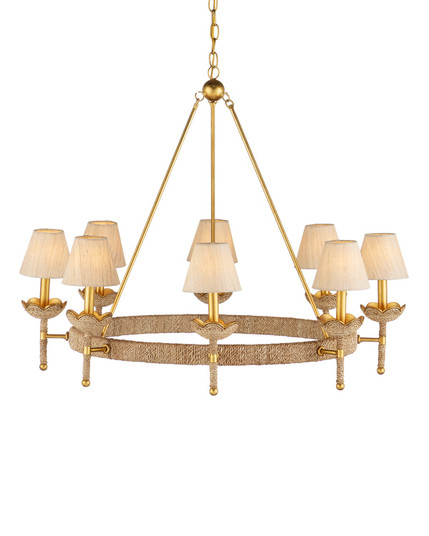 Vichy Eight Light Chandelier in Natural/Contemporary Gold Leaf/Contemporary Gold (142|9000-1143)