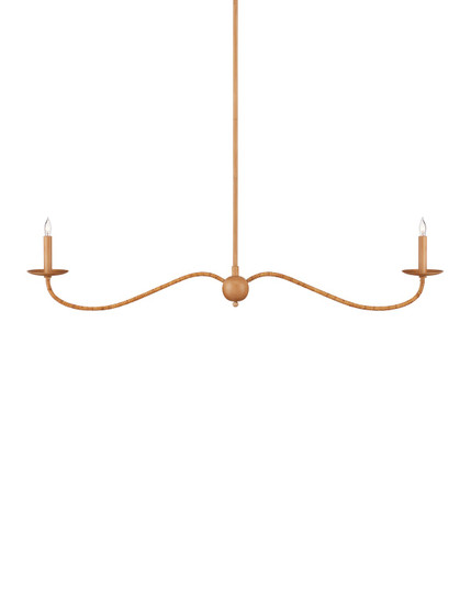 Saxon Two Light Chandelier in Saddle Tan/Natural (142|9000-1127)