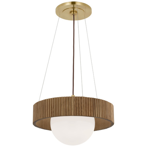 Arena LED Chandelier in Hand-Rubbed Antique Brass and White Glass (268|WS 5000HAB/NO-WG)