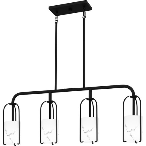 Fairbanks Four Light Linear Chandelier in Matte Black (10|FRB438MBK)