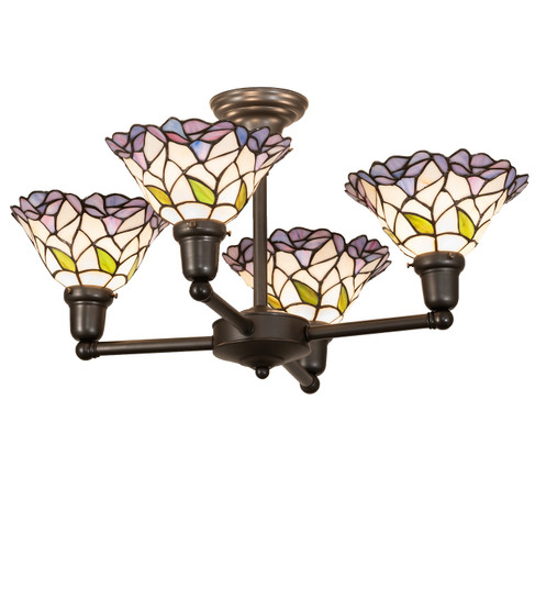 Daffodil Bell Four Light Chandelier in Craftsman Brown (57|269466)