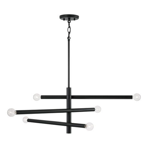 Zane Six Light Chandelier in Matte Black (65|451262MB)