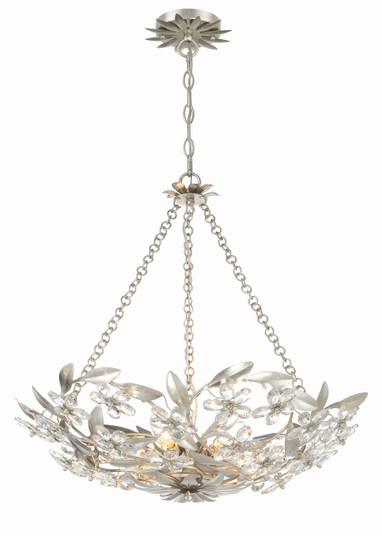 Marselle Six Light Chandelier in Antique Silver (60|MSL-306-SA)