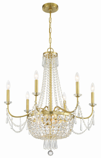 Haywood Nine Light Chandelier in Aged Brass (60|HWD-7709-AG)